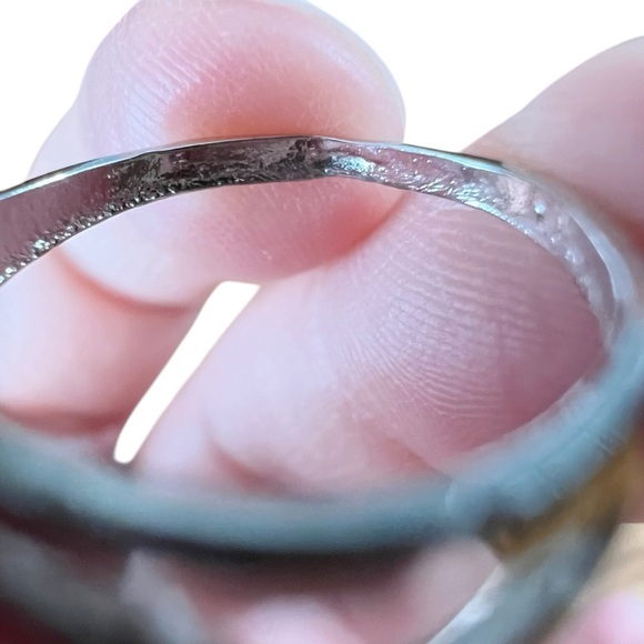 Silver Tone Dainty Treble Clef Music Thin Band Ring - Picture 10 of 11